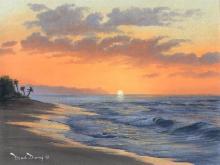 "Sunset Beach" oil painting of North Shore Sunset Beach in Hawaii